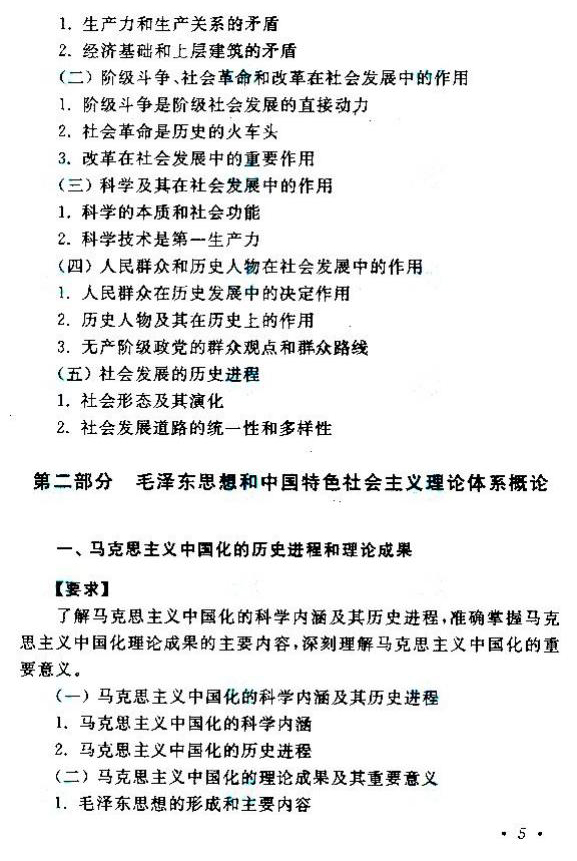 贵州成人高考专升本政治考试大纲