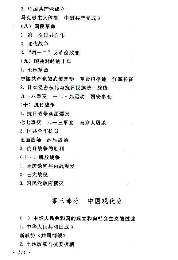 贵州成人高考高起本历史地理考试大纲
