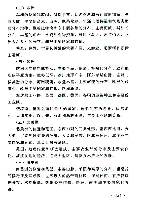 贵州成人高考高起本历史地理考试大纲