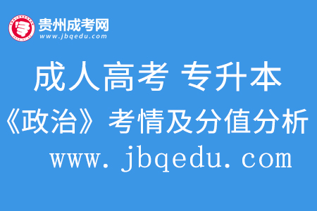 2020年贵州成考专升本（政治）考情及分值分析