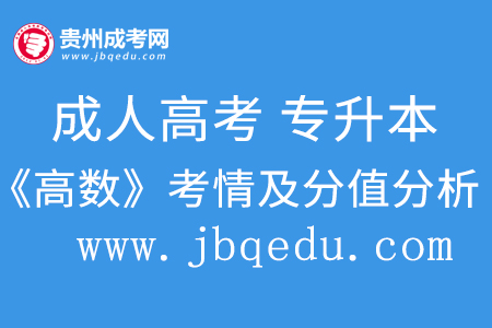2020年贵州成考专升本（高数）考情及分值分析