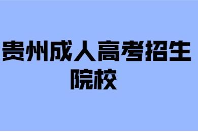 贵州成人高考大专院校