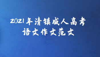 2021年清镇成人高考语文作文范文