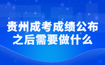 贵州成人高考成绩查询