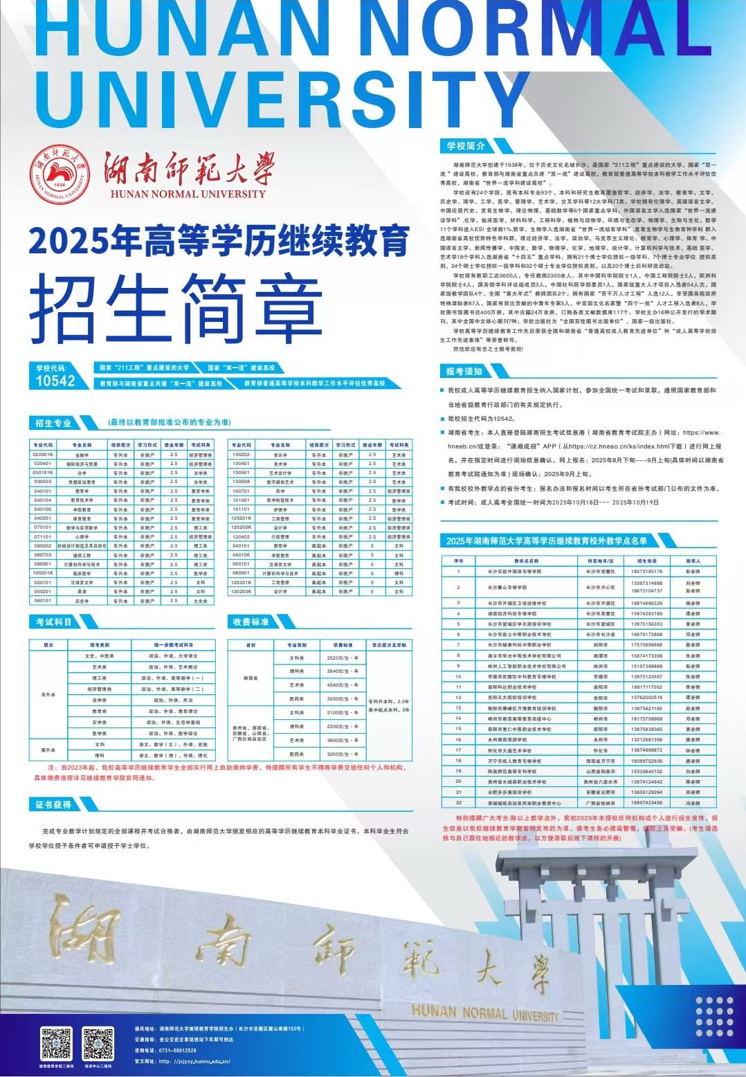 湖南师范大学成人高考